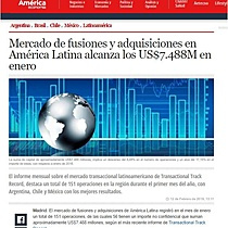 Mercado de fusiones y adquisiciones en Amrica Latina alcanza los US$7.488M en enero